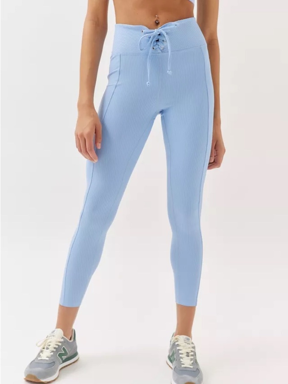 Year of Ours Stretch Lace Up Football Legging in Blue - S